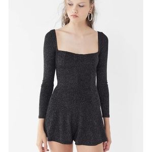 Urban Outfitters Brittany Sparkly Metallic romper